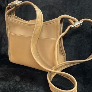 Elegant Coach Tan Leather Shoulder Bag 1997